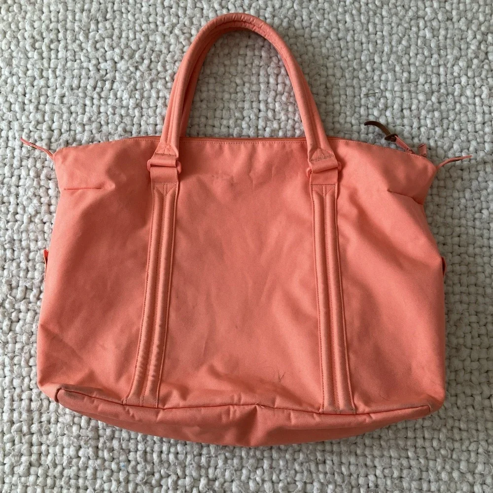 Herschel Supply Co.‎ Pink Tote Bag Pockets Easy Access Double Zip Side Snap Alt